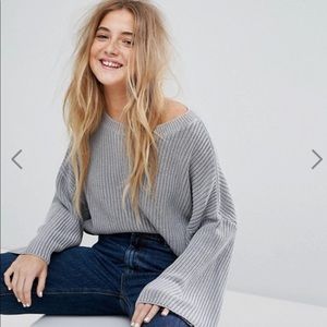 pull&bear ribbed crop sweater